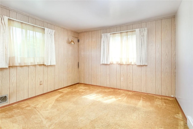 2622 Nichols St, Ogden, NY 14559 - spare room featuring carpet flooring and wooden walls