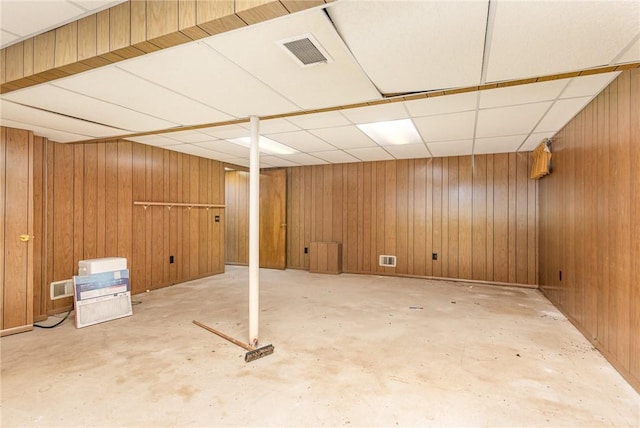 2622 Nichols St, Ogden, NY 14559 - finished below grade area with wood walls and a paneled ceiling