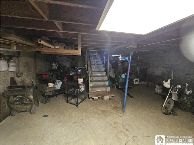 20 N Main St, Bolivar, NY 14715 - unfinished basement with stairway