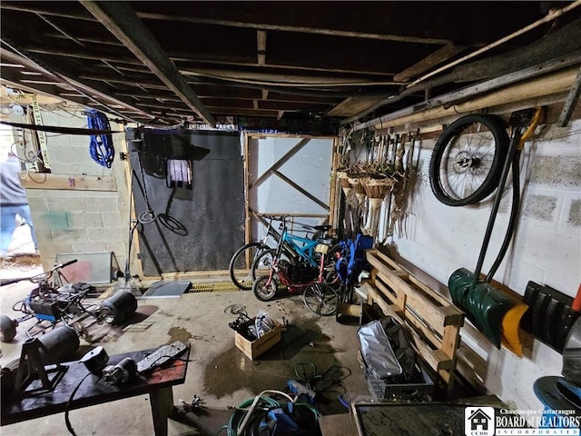 20 N Main St, Bolivar, NY 14715 - unfinished basement featuring concrete block wall