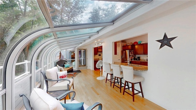 11 Overbrook Rd, Erwin, NY 14870 - sunroom with a sink and vaulted ceiling