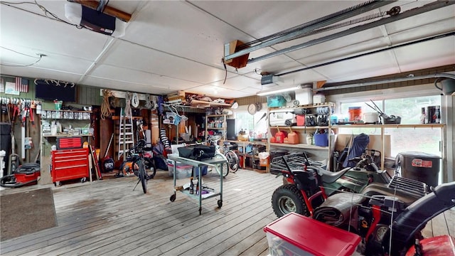 11 Overbrook Rd, Erwin, NY 14870 - garage featuring a workshop area and a garage door opener