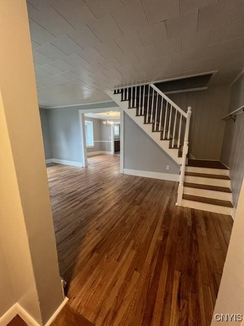 232 Hall Ave, Syracuse, NY 13205 - stairway featuring wood finished floors and baseboards