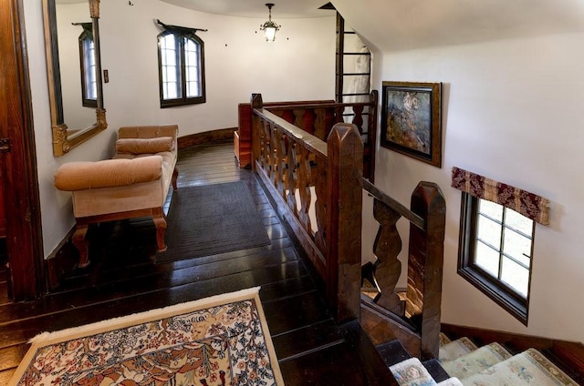 320 Glen Ave, Elmira, NY 14905 - stairway featuring hardwood / wood-style floors and baseboards