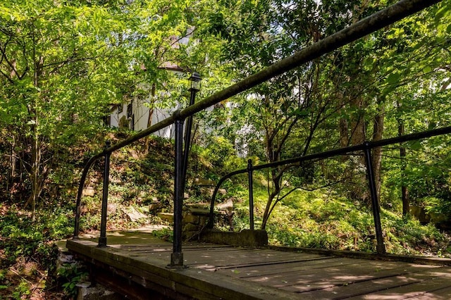 320 Glen Ave, Elmira, NY 14905 - deck with a wooded view