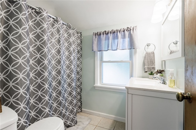 387 Brandon Rd, Irondequoit, NY 14622 - full bathroom featuring tile patterned floors, vanity, and a shower with curtain