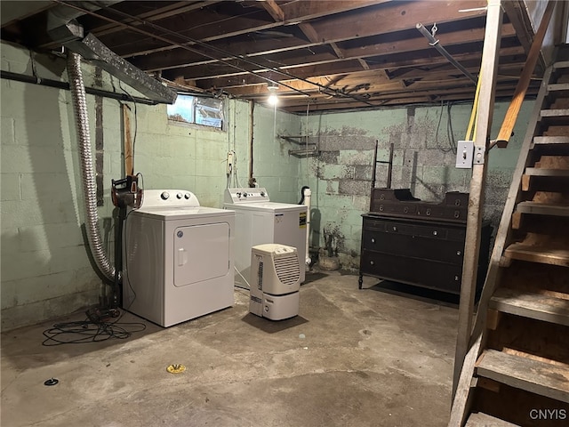 504 Allen Rd, Clay, NY 13212 - unfinished below grade area with washer and dryer