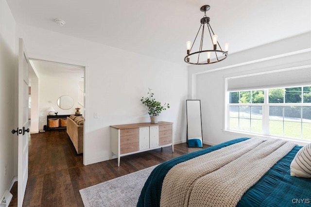 2178 Conley Rd, Sullivan, NY 13037 - bedroom featuring a chandelier and wood finished floors