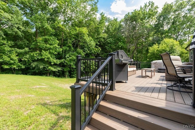 2178 Conley Rd, Sullivan, NY 13037 - wooden deck featuring a lawn and view of scattered trees