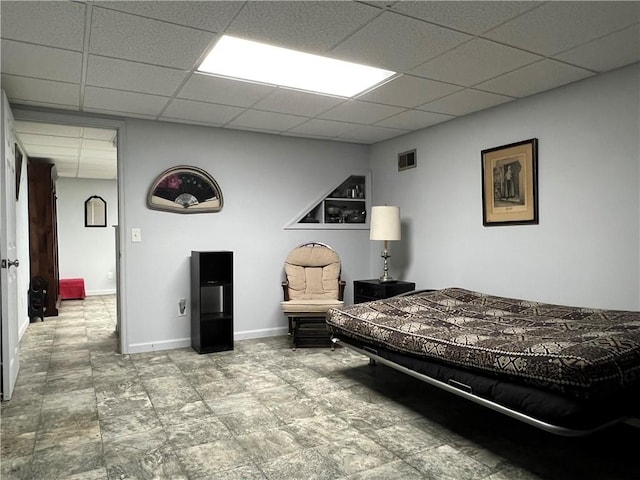 100 Curren Dr, Elmira, NY 14905 - bedroom featuring a paneled ceiling and baseboards