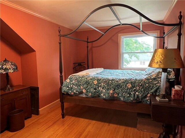 100 Curren Dr, Elmira, NY 14905 - bedroom featuring light wood finished floors and ornamental molding