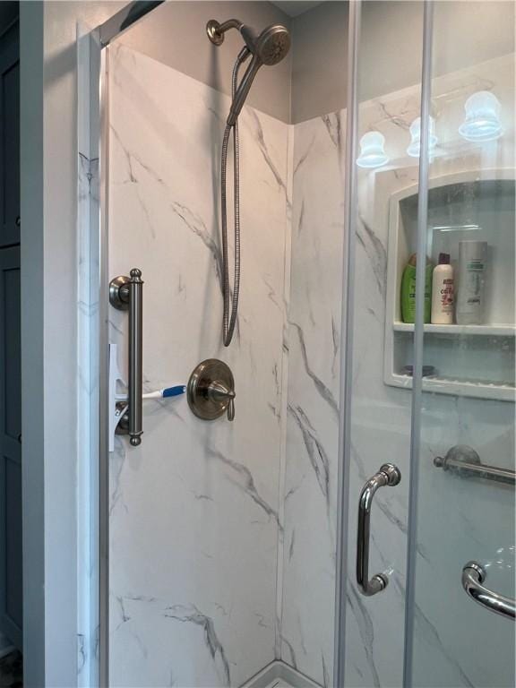 100 Curren Dr, Elmira, NY 14905 - bathroom view of a marble finish shower