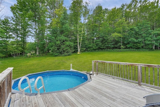 3735 County Road 34, Wirt, NY 14739 - outdoor pool with a deck and a yard
