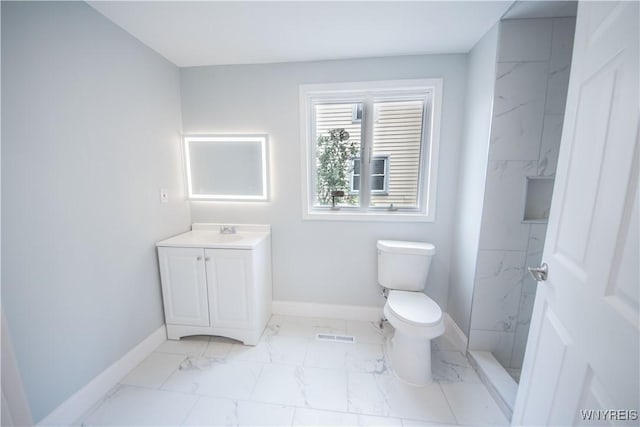 187 Lock St, Lockport-City, NY 14094 - full bath featuring marble look tiles and vanity