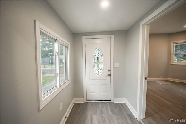 187 Lock St, Lockport-City, NY 14094 - entryway with wood finished floors and baseboards