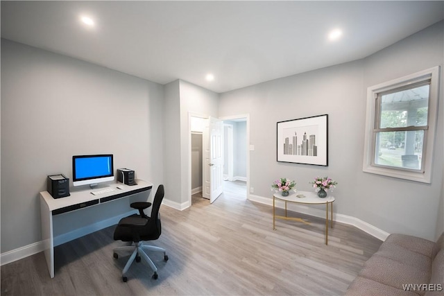 187 Lock St, Lockport-City, NY 14094 - home office with wood finished floors and recessed lighting