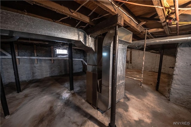 187 Lock St, Lockport-City, NY 14094 - unfinished below grade area with heating unit