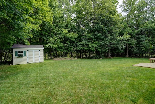 40 Little Glen Rd, Henrietta, NY 14534 - view of green lawn featuring a storage shed