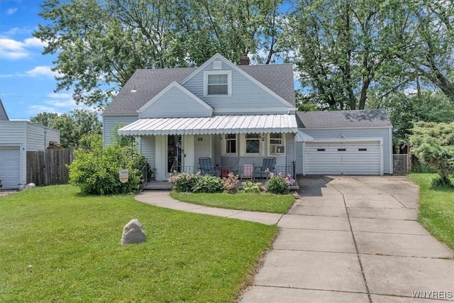 28 Charnwood Dr, Cheektowaga, NY 14215 - view of front facade featuring a porch, driveway, an attached garage, and roof with shingles