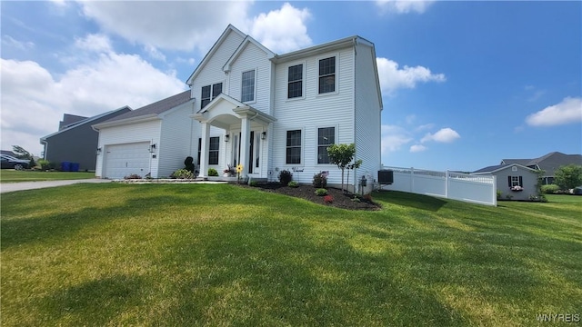 5472 Sycamore Ln, Hamburg, NY 14075 - traditional-style home featuring a garage and covered porch