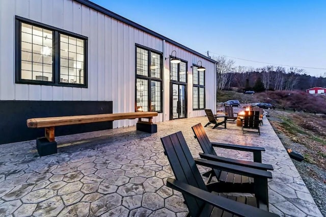 11059 Gold Seal Way, Urbana, NY 14840 - view of patio featuring an outdoor fire pit