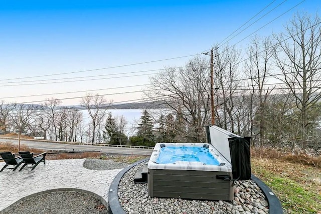 11059 Gold Seal Way, Urbana, NY 14840 - view of yard featuring a hot tub and a patio area