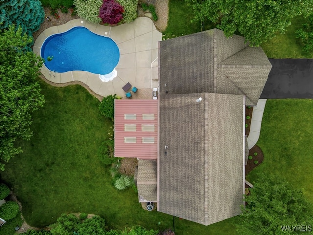 9210 Via Cimato Dr, Clarence, NY 14032 - aerial view of property and surrounding area featuring a pool