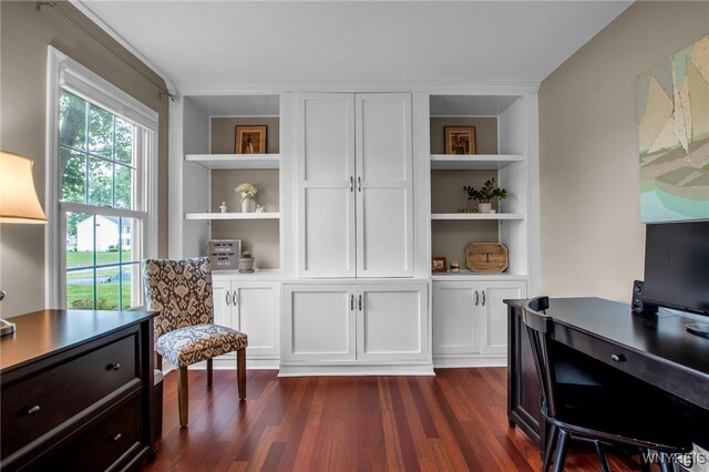9210 Via Cimato Dr, Clarence, NY 14032 - office space with built in features and dark wood-type flooring