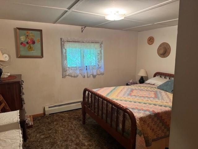 3627 Irish Ave Unit B, Willing, NY 14895 - bedroom with a baseboard heating unit and carpet flooring