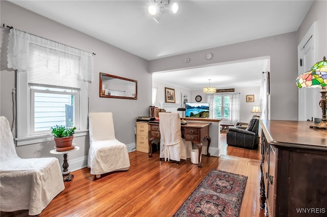 87 Pasadena Pl, Amherst, NY 14221 - office area featuring light wood-type flooring and baseboards