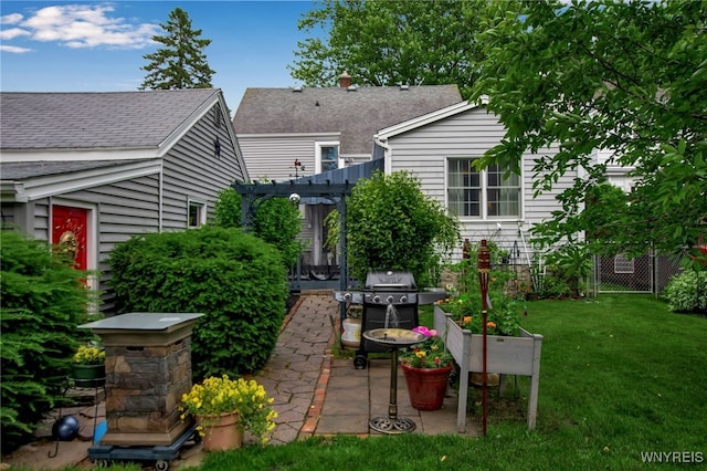 87 Pasadena Pl, Amherst, NY 14221 - view of yard with a pergola and a patio