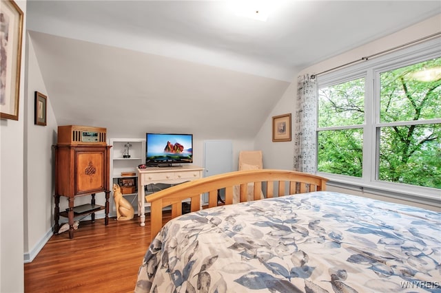 87 Pasadena Pl, Amherst, NY 14221 - bedroom with lofted ceiling and wood finished floors