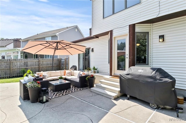 13 Thames Ct, Amherst, NY 14221 - view of patio featuring area for grilling and outdoor lounge area