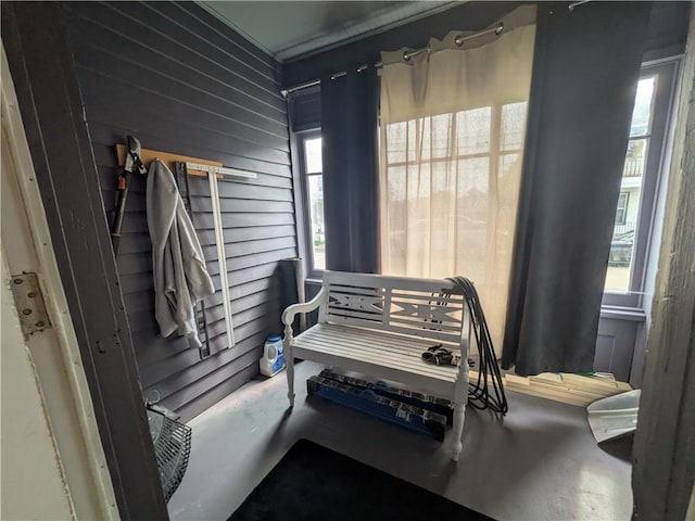 21 Charlotte Ave, Bradford City, PA 16701 - misc room with healthy amount of natural light and wooden walls