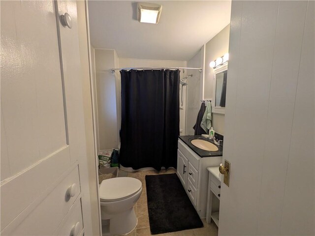21 Charlotte Ave, Bradford City, PA 16701 - full bath with vanity, a shower with shower curtain, and tile patterned flooring