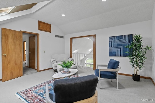 5103 Eastbrooke Pl, Clarence, NY 14221 - living area with carpet, lofted ceiling, and recessed lighting