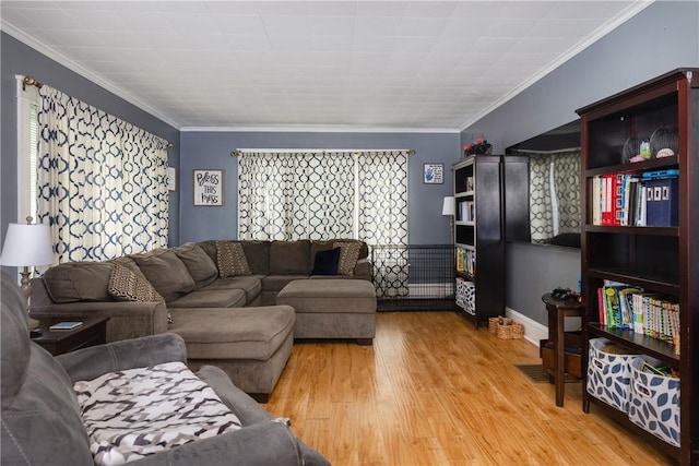109 Oakwood Ave, Elmira, NY 14903 - living area with light wood finished floors and ornamental molding