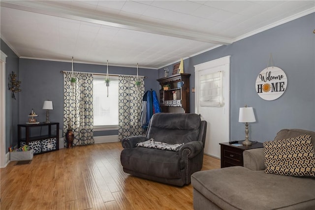 109 Oakwood Ave, Elmira, NY 14903 - living area with wood finished floors and ornamental molding