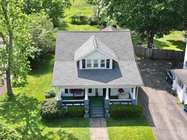 109 Oakwood Ave, Elmira, NY 14903 - view of front of home featuring covered porch and a shingled roof