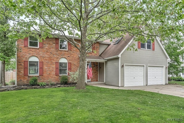 295 Continental Dr, Lockport City, NY 14094 - view of front of home with driveway, brick siding, and a shingled roof