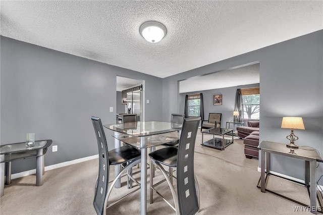 295 Continental Dr, Lockport City, NY 14094 - dining area with a textured ceiling and carpet flooring