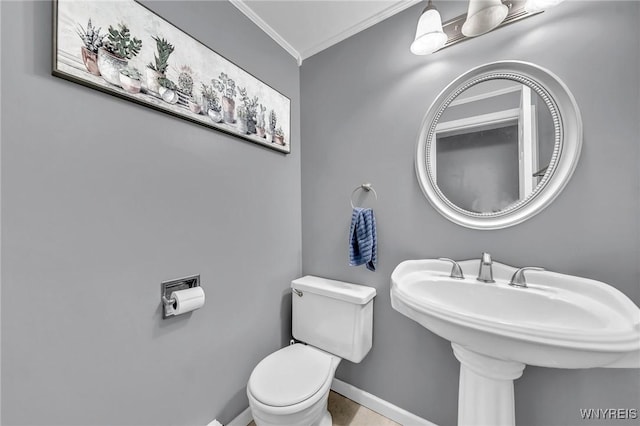 295 Continental Dr, Lockport City, NY 14094 - half bath featuring crown molding and toilet
