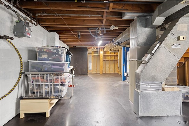 129 Butternut Dr, Dewitt, NY 13214 - unfinished basement with gas meter