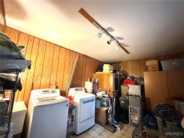 914 S Main St, Shelby, NY 14103 - storage room featuring independent washer and dryer and a sink