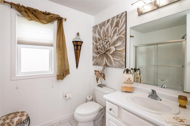 8 Brongo Ln, Gates, NY 14559 - bathroom featuring vanity, a shower with shower door, and tile patterned floors