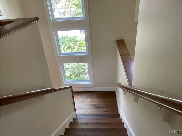 203 E Genesee St, Manlius, NY 13066 - staircase featuring wood finished floors and plenty of natural light