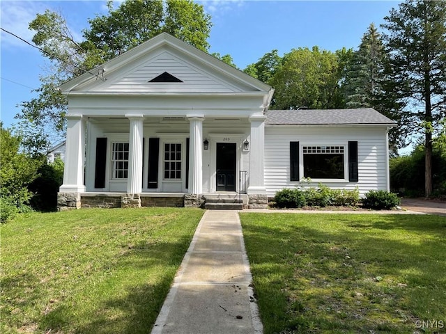 203 E Genesee St, Manlius, NY 13066 - neoclassical home with a porch and a front yard