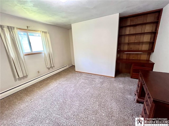 3194 Cranberry Rd, Allegany, NY 14760 - unfurnished bedroom with a baseboard radiator and carpet flooring