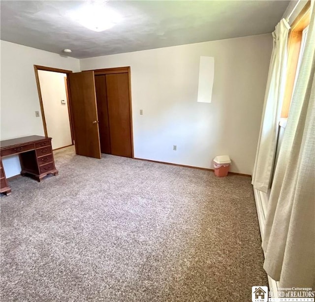 3194 Cranberry Rd, Allegany, NY 14760 - unfurnished bedroom featuring a closet and carpet floors