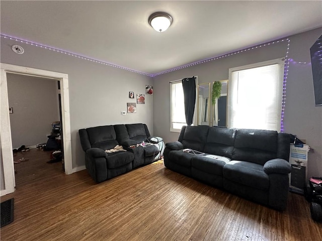 505 Child St, Rochester, NY 14606 - living area with wood finished floors